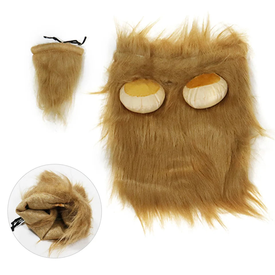 NONOR Cute Pet Dog Cosplay Clothes Costume Lion Mane Winter Warm Pet for Large Dogs Party Decoration with Ear Pet Accessories