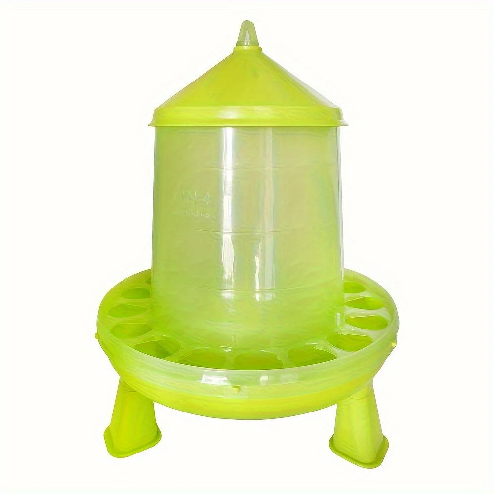 Transparent Feeder And Water Bucket Set for Poultry Hanging Self-Recovering Feeder with Base Tray Durable Polypropylene