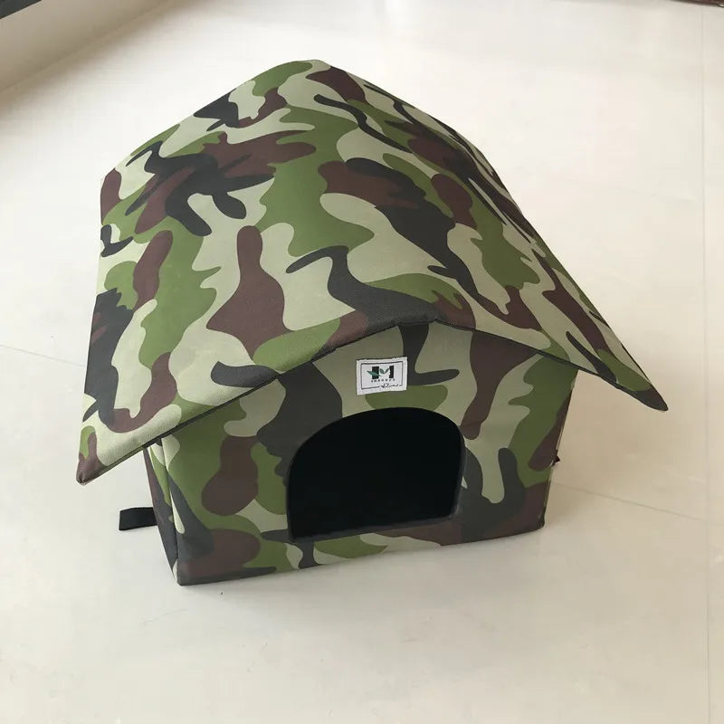 Winter Warm Waterproof Outdoor Pet House Cat Nest Dog Nest Tent Cabin Pet Bed Tent Cat Kennel Portable Travel Nest Pet Carrier F