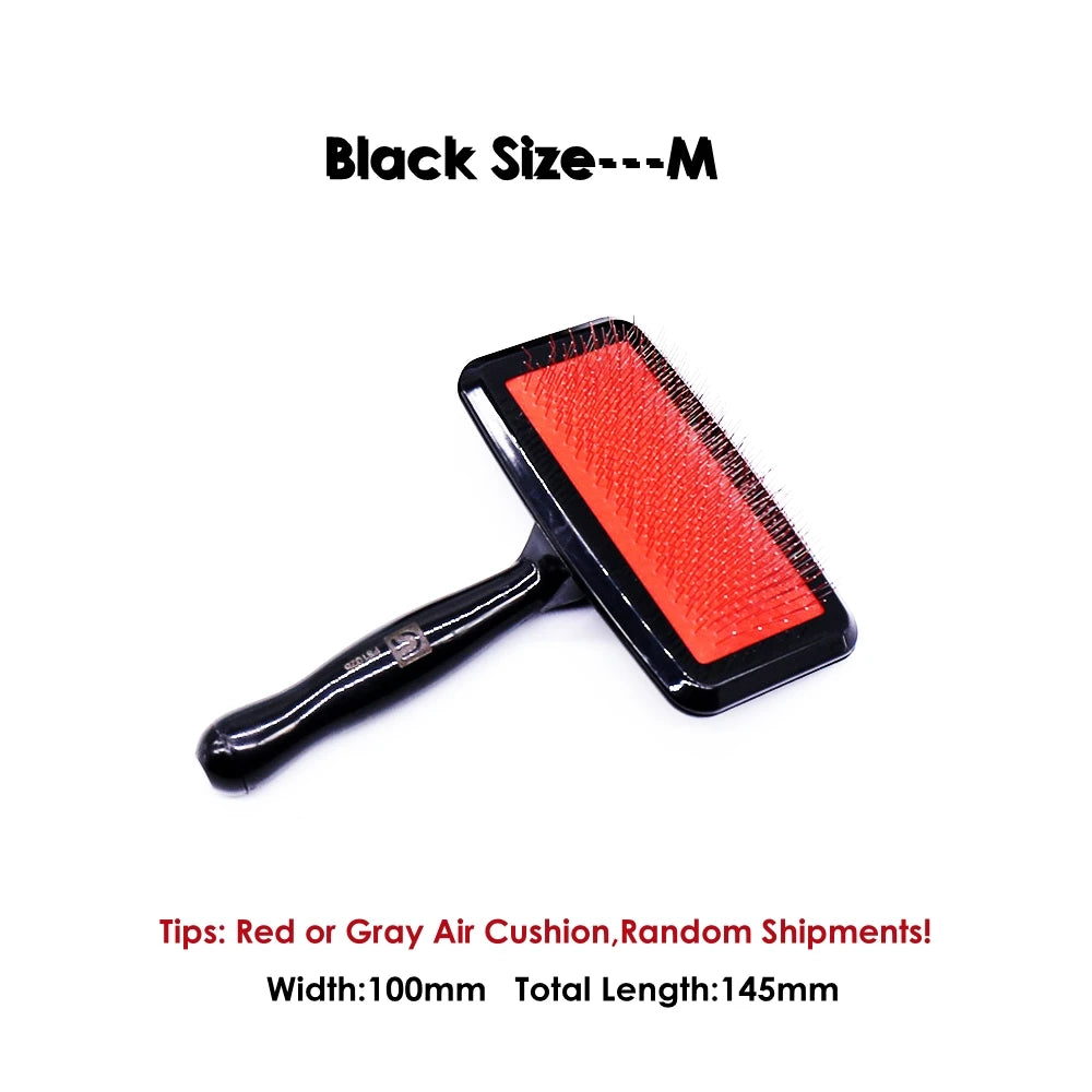 Pet Grooming Comb Shedding Hair Remover Light Handle Soft Needle Brush Slicker Massage Cleaning Tool Open-Knot Cat Pets Supplies