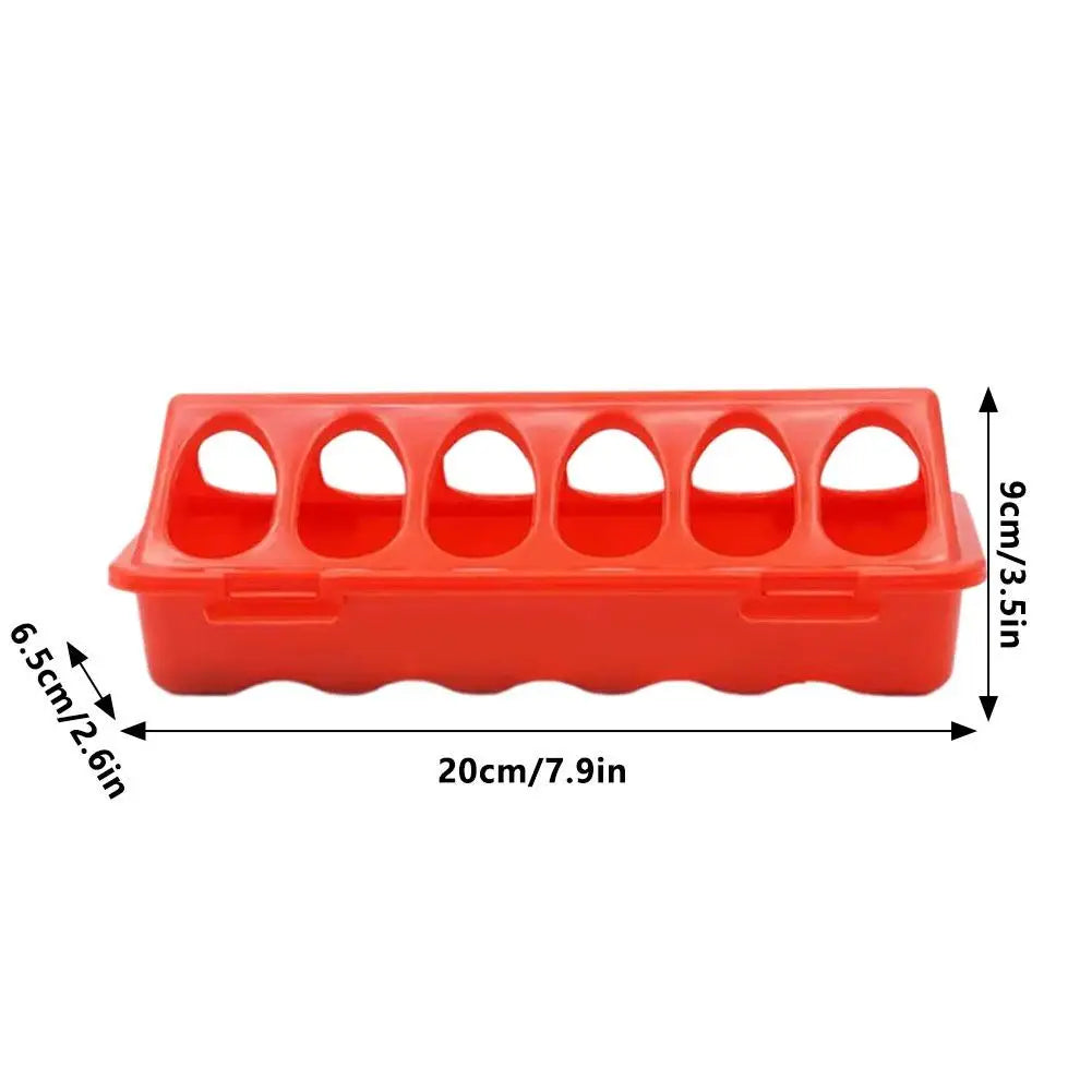 12-Hole Anti-Waste Poultry Feeder for Quail Chicks Pigeons – Durable Plastic Double-Sided Feeding Tray, Prevents Food Scattering