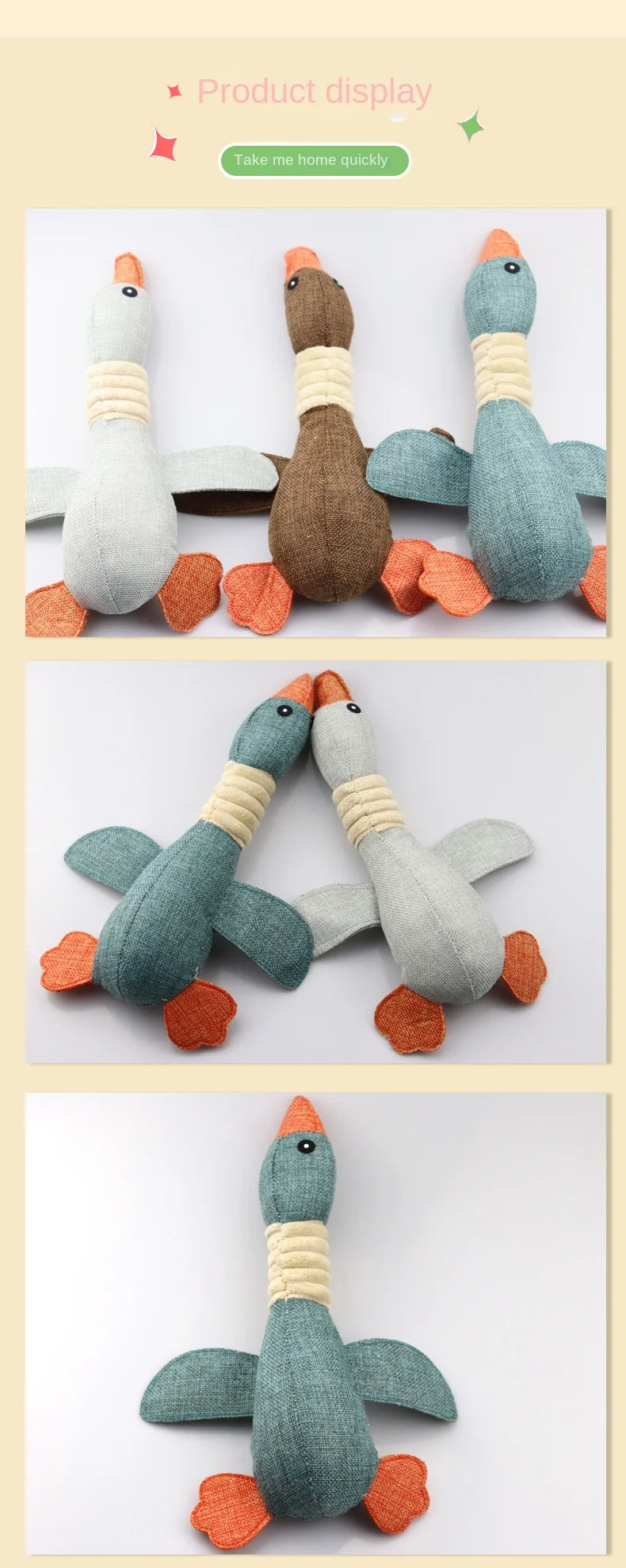 Wild Goose Plush Pet Toy