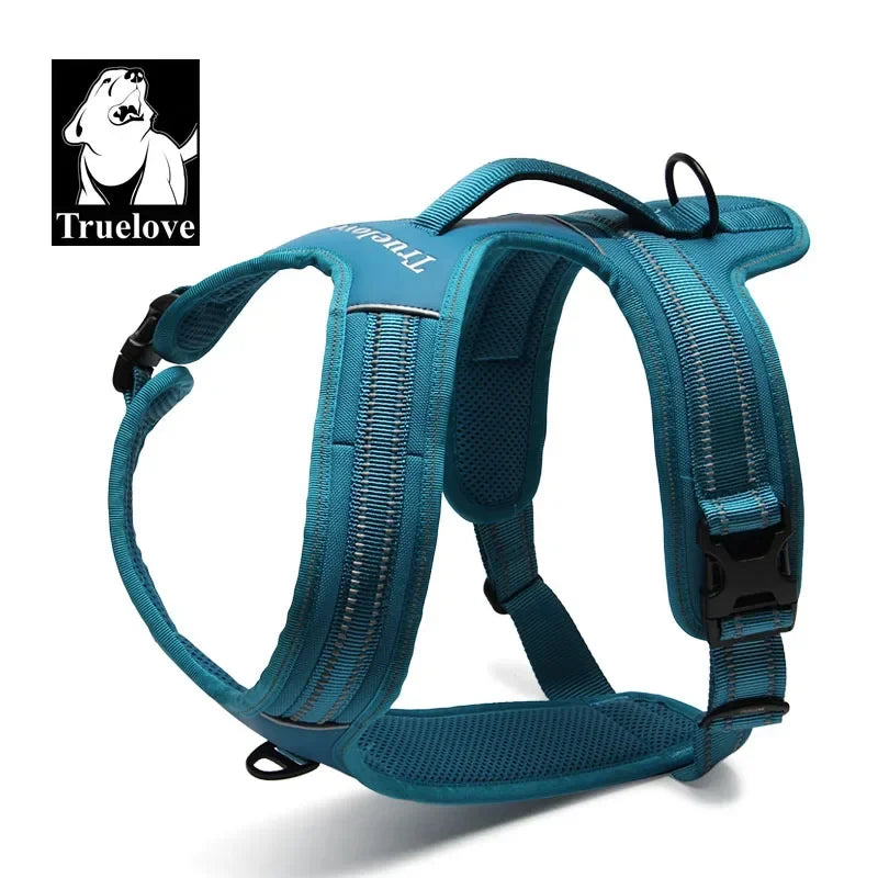 Truelove Sport Nylon Reflective No Pull Dog Harness With Handle For Outdoor Adventures XS to XL In Five Colors