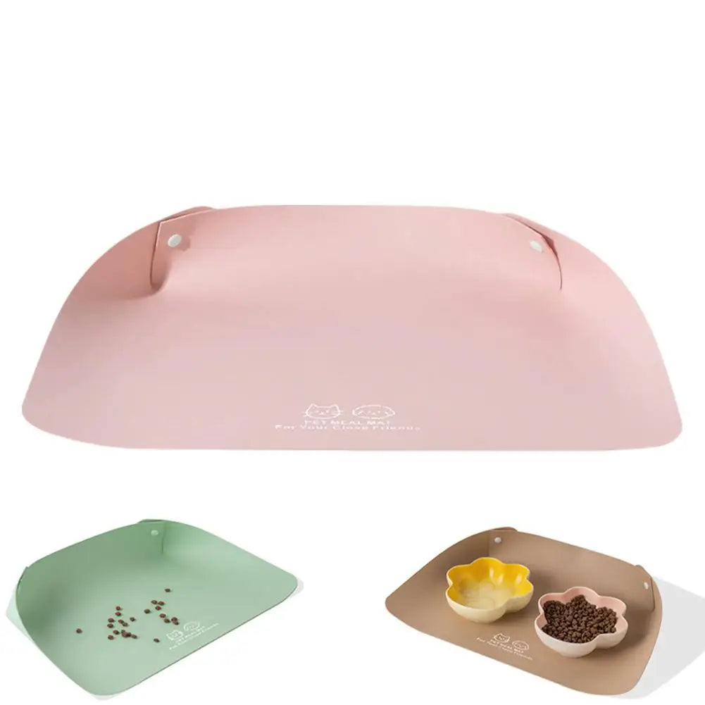 Pet Silicone Food Mat Placemat Waterproof Prevent Spills Dog Feeding Mats Easy to Clean Non-Slip Pet Feeding Water Supplies