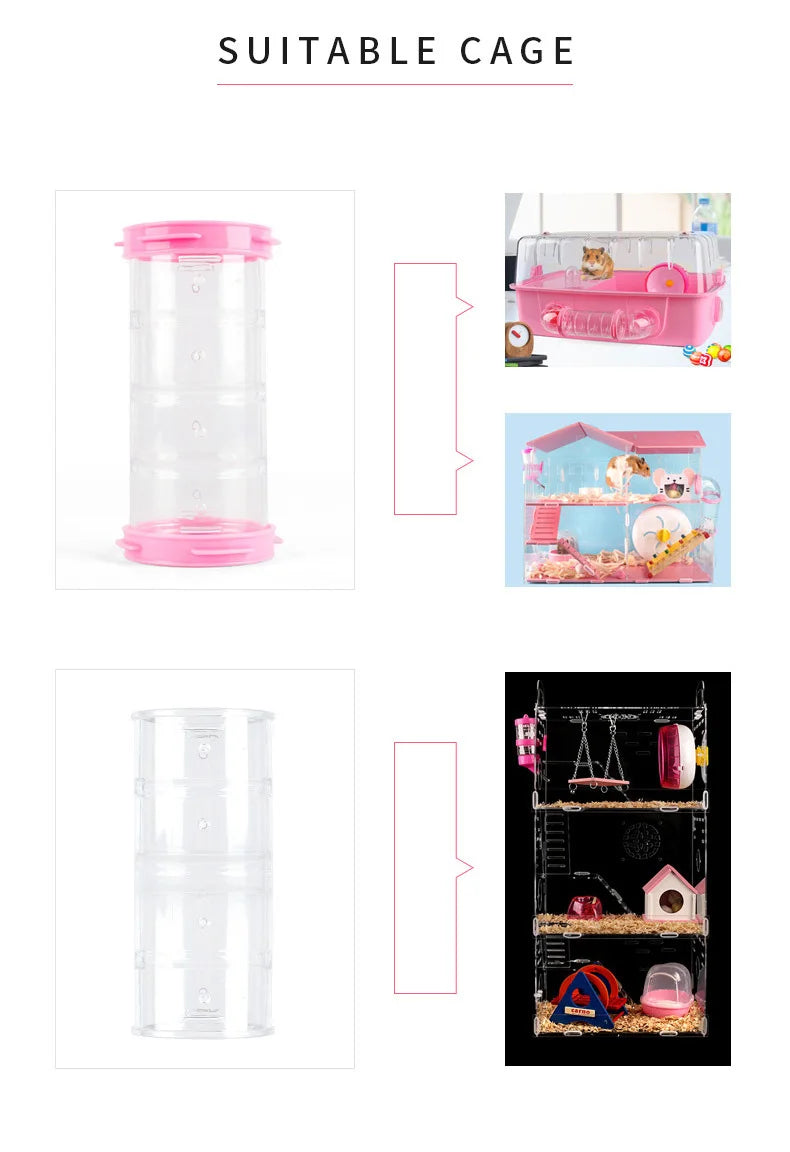 Hamster Pipeline Plastic Training Playing Tools DIY External Tunnel Hamster Toys Multifunctional Hamster Cage Accessories