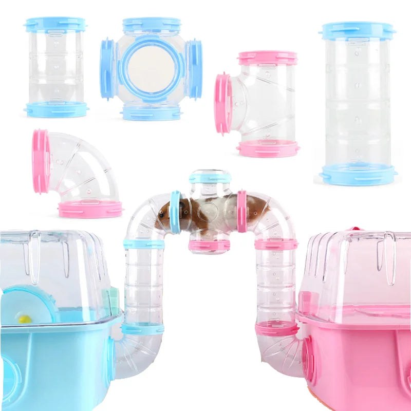 Hamster Pipeline Plastic Training Playing Tools DIY External Tunnel Hamster Toys Multifunctional Hamster Cage Accessories