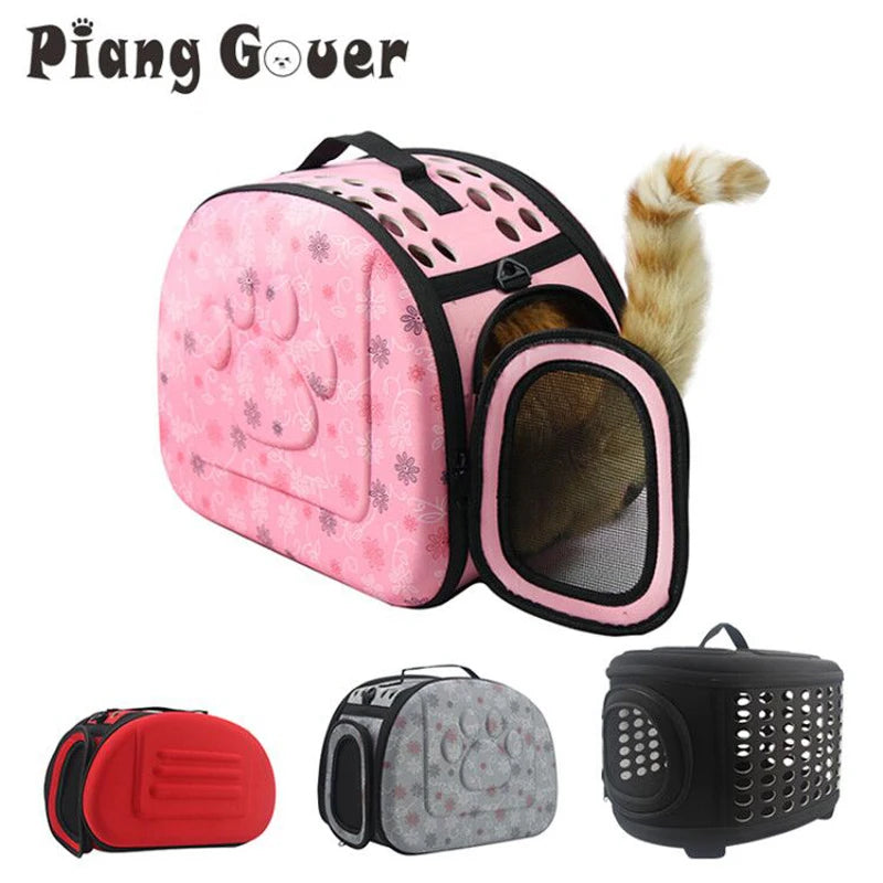 Dog Carrier Bag Portable Cat Handbag Foldable Travel Pet Bag Puppy Carrying Mesh Shoulder Dog Bag S/M/L