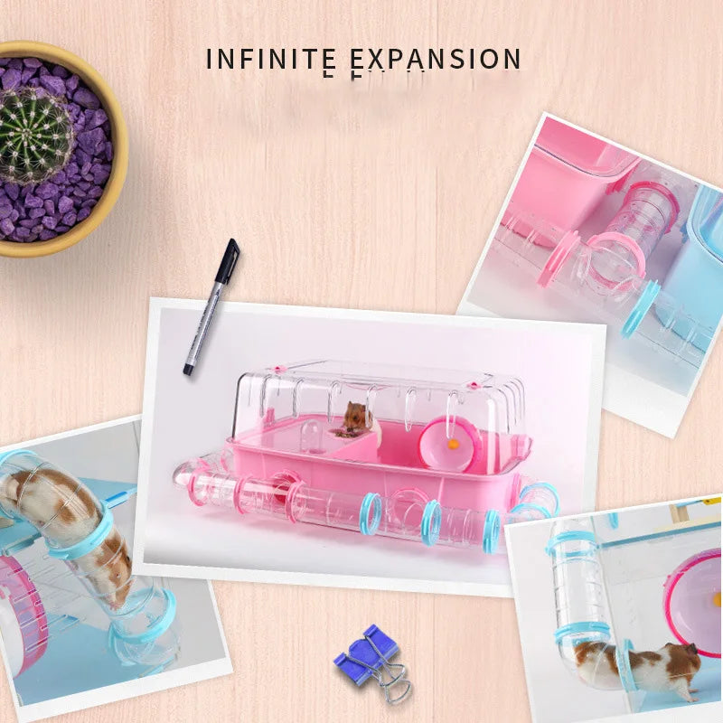 Hamster Pipeline Plastic Training Playing Tools DIY External Tunnel Hamster Toys Multifunctional Hamster Cage Accessories