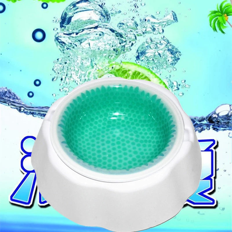 Cool Summer Pet Supplies Dog And Cat Condensed Bead Ice Bowl Kitten And Puppy Food Plate Tableware Feeding Supplies