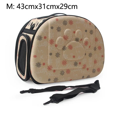 Dog Carrier Bag Portable Cat Handbag Foldable Travel Pet Bag Puppy Carrying Mesh Shoulder Dog Bag S/M/L