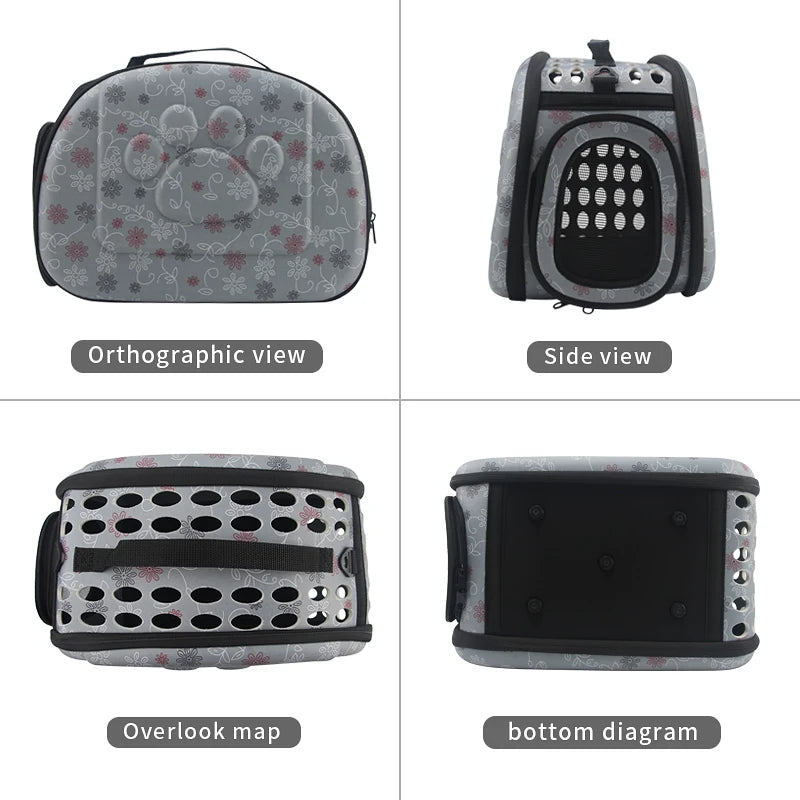 Dog Carrier Bag Portable Cat Handbag Foldable Travel Pet Bag Puppy Carrying Mesh Shoulder Dog Bag S/M/L