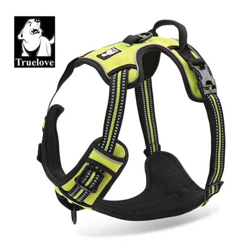 Truelove Reflective Nylon Pet Dog Harness No Pull Tactical For Small Medium Large Service Dog Vest Padded Mesh Adjustable Soft