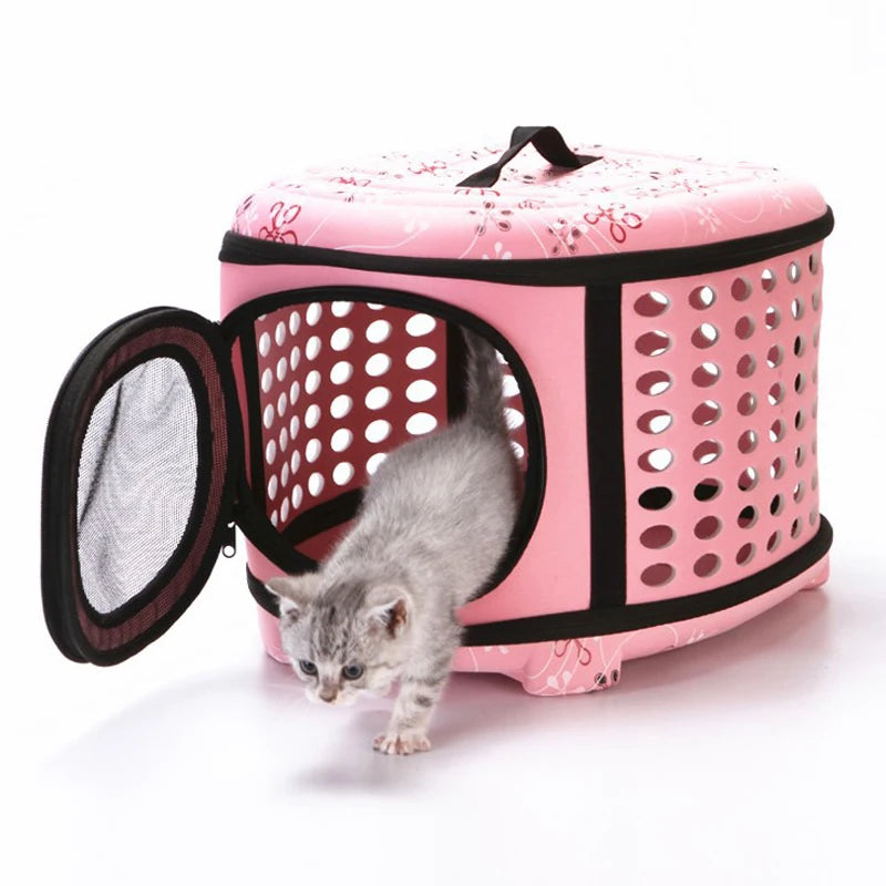 Dog Carrier Bag Portable Cat Handbag Foldable Travel Pet Bag Puppy Carrying Mesh Shoulder Dog Bag S/M/L