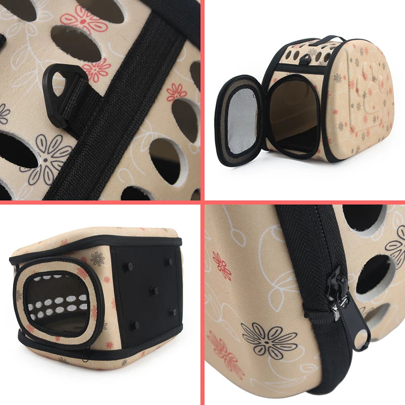 Dog Carrier Bag Portable Cat Handbag Foldable Travel Pet Bag Puppy Carrying Mesh Shoulder Dog Bag S/M/L