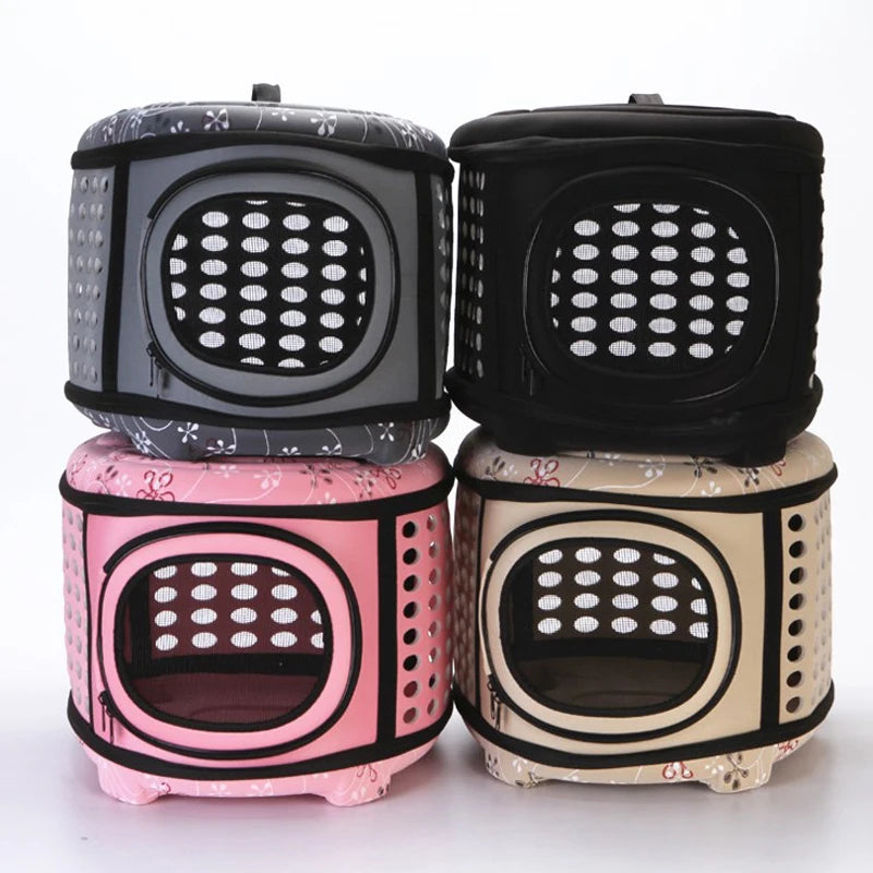 Dog Carrier Bag Portable Cat Handbag Foldable Travel Pet Bag Puppy Carrying Mesh Shoulder Dog Bag S/M/L