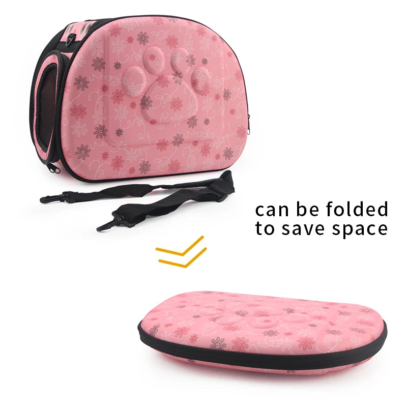 Dog Carrier Bag Portable Cat Handbag Foldable Travel Pet Bag Puppy Carrying Mesh Shoulder Dog Bag S/M/L