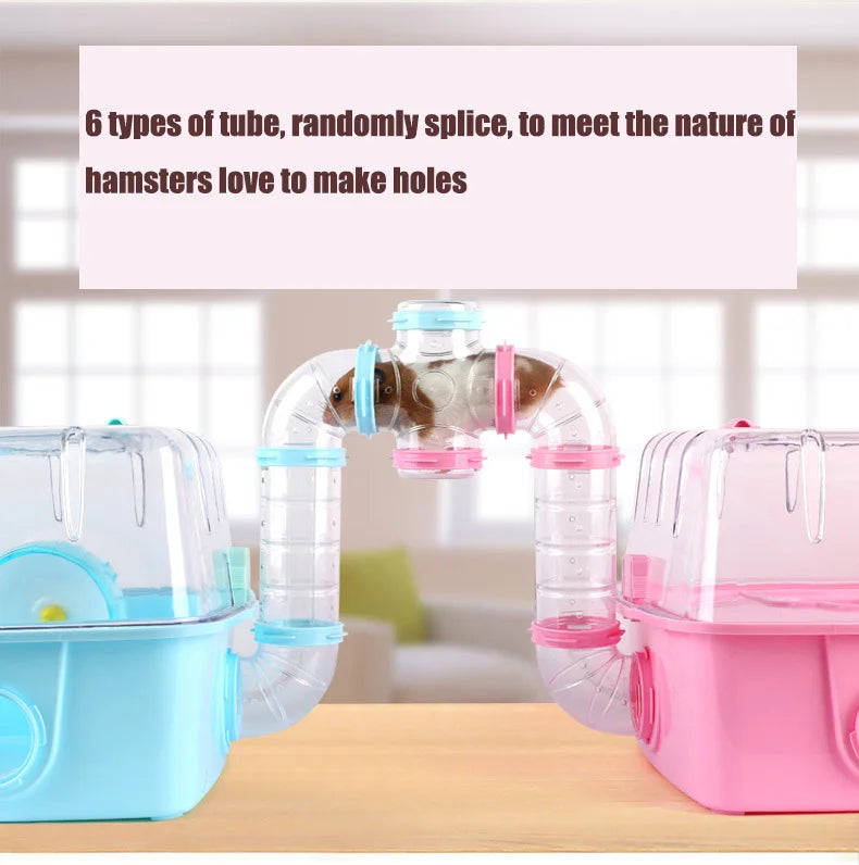 Hamster Pipeline Plastic Training Playing Tools DIY External Tunnel Hamster Toys Multifunctional Hamster Cage Accessories