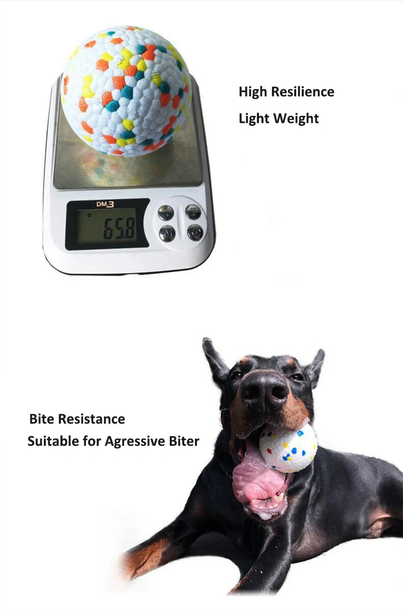 Pet Dog Toy Ball Light Chew Rubber Ball High Elastic Bite Resistance Interactive Throwing Flying Toys for Dogs Pet Accessories