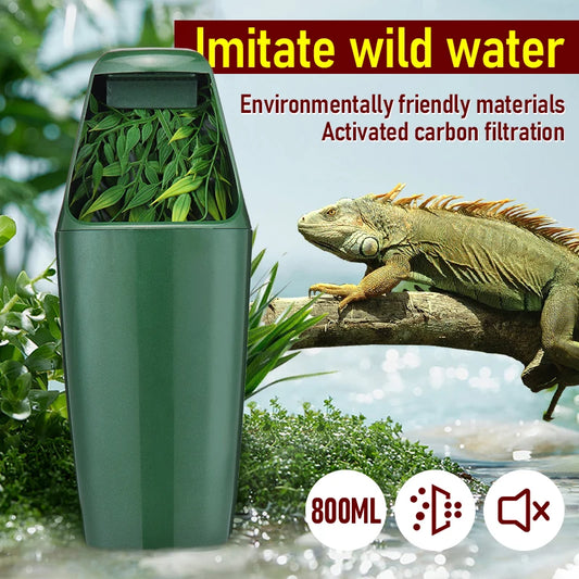 Automatic Water Dispenser Reptile Pet Water Filter Drinking Feeder Fountain for Amphibians Insects Lizards Turtles Frogs