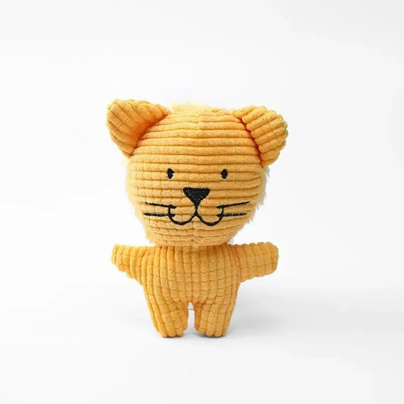 Fun Pet Toy Donkey Shape Corduroy Chew Toy For Dogs Puppy Squeaker Squeaky Plush Bone Molar Dog Toy Pet Training Dog Accessories