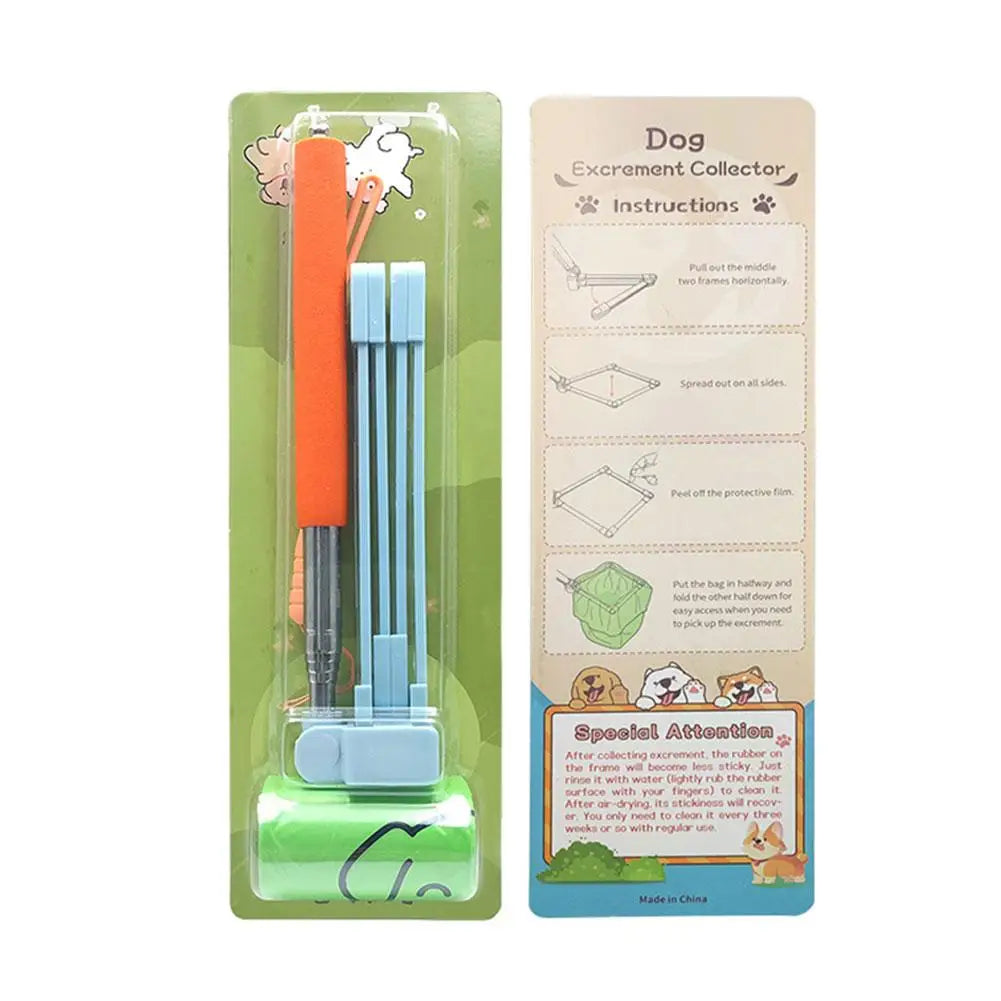 Long Handle Steel Dog Cat Pet Poop Scoop Garbage Grabber Dirt Picker Environmentally Friendly Clean Pet