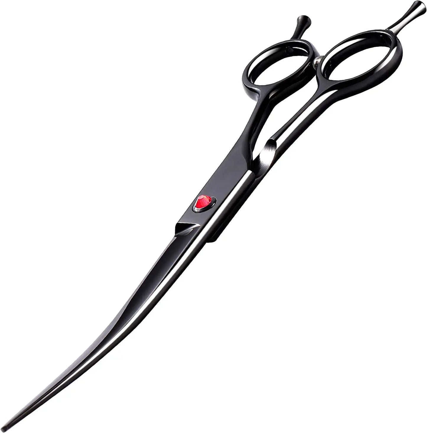 7.5" Professional Pet Curved Scissors Dog Curved Grooming Scissors For Dog&Cat Curved Shear As Dog Supplies Equipment