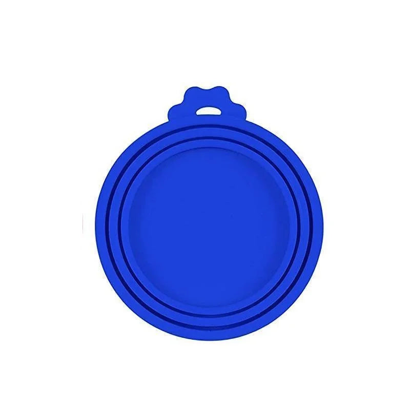 Reusable 3 In 1 Pet Food Can Silicone Cover Dogs Cats Storage Tin Cap Lid Seal Cover Pet Supplies Suitable For 8.5cm/7.5cm/6.5cm