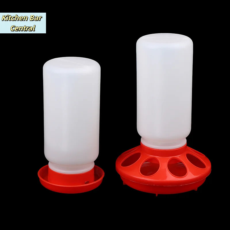 【Poultry Thickened Feeder & Drinker Water Food Dispenser Automatic Chicken Birds Chick Waterer Feeding Bucket Container】