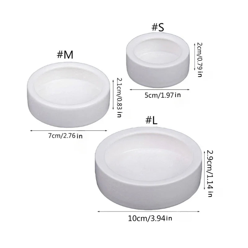 Reptile Food Bowl Anti-Escape Ceramic Feeder Dish Reptile Water Bowl for Hermit Crab Leopard Gecko Chameleon Corn Snake Y5GB