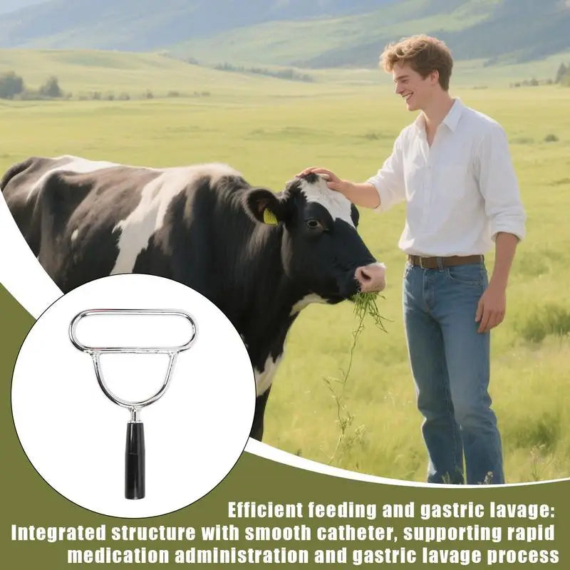 Cattle Mouth Opener Metal Mouth Gag Opener Anti-Slip Ergonomic Handle Lightweight Stable Tool for Sheep Cow Outdoor Livestock