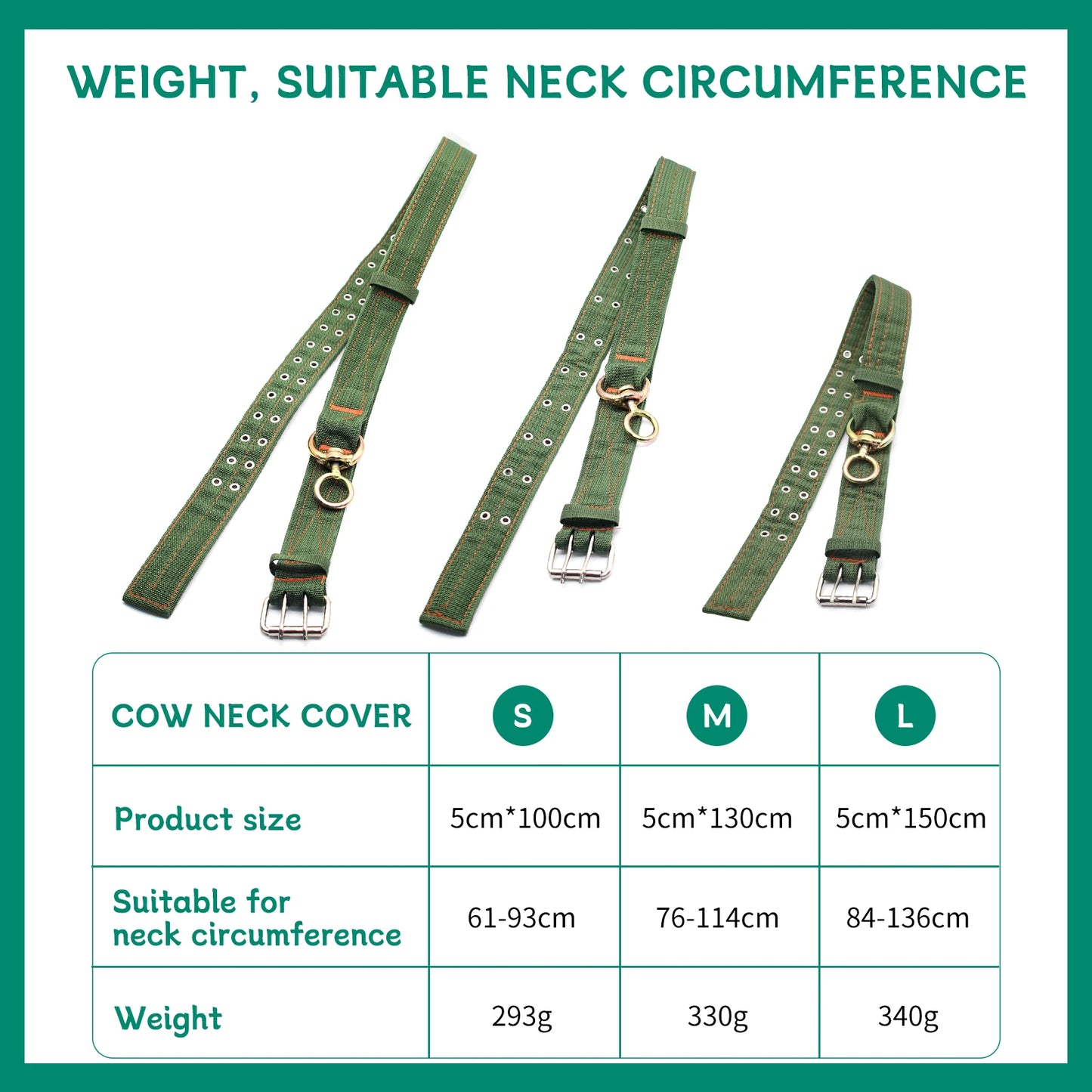 Strong Durable Belay Tie Adjustable Cattle Collar Cow Hauling Collar Livestock Feeding Supply Canvas Belt Veterinary Equipment