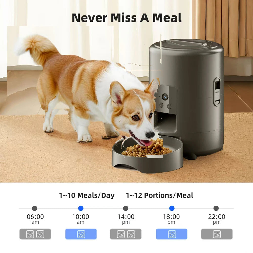 2L Button USB Automatic Animal Feeding Smart Cat Feeder Dog Slow Food Donor With Voice Timing Pet Feed Pet Deliver Feeds Chalet