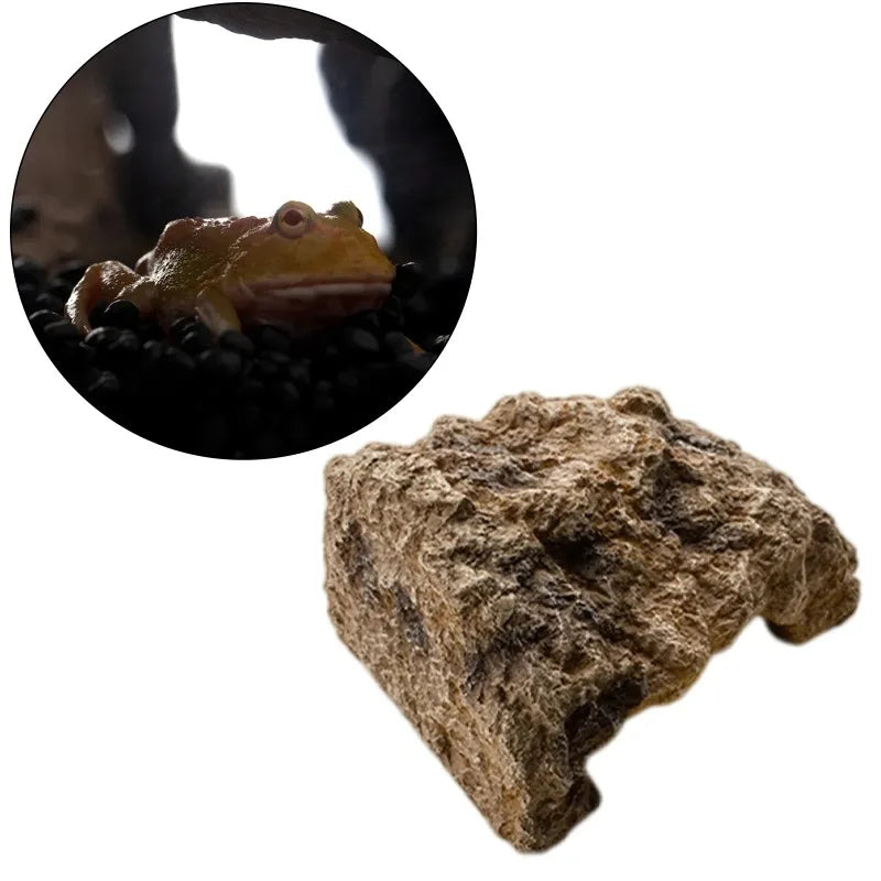 Lizard Snake Turtle Shelter Hide Rest Cave Resin Reptile Hide Cave Artificial Decoration Aquarium Landscaping Decors 도마뱀용품