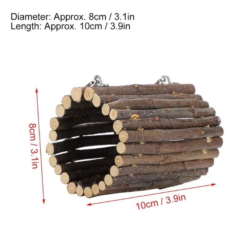 Hamster Chew Toys Hanging Tunnel Bridge Small Animals Pet Hamster Cage ToysHook Chain Dual Use Type