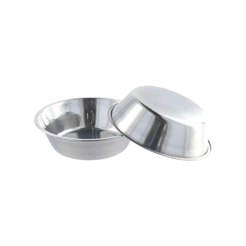 Pet Supplies Large Capacity Dog Bowl Stainless Steel Non-rust Cat Water Feeder Bowls Silver Cat Feeder Puppy