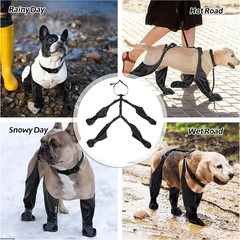 2025 New Anti-Slip Dog Shoes Pet Paw Protector Adjustable Rain Snow Booties for Outdoor Walking Running Pet Supplies Dog Shoe