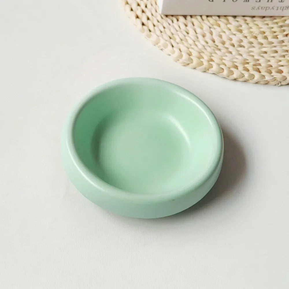 Pet Supplies Large Diameter Elevated Cat Bowl Anti-knock Anti-leakage High Foot Bowl Anti-spill Anti-choke Water Bowl Indoor Use