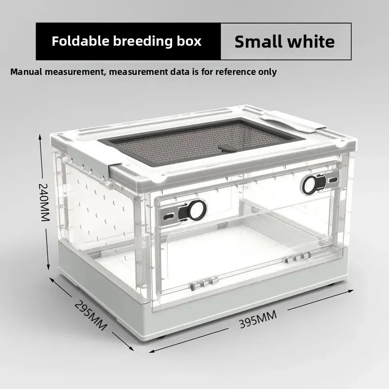 Transparent Reptile Breeding Enclosure Cage For Amphibians Bearded Dragon Plastic Feeding Box Habitat Box For Lizard