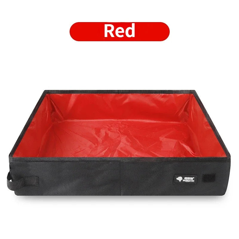 Waterproof Outdoor Foldable Cat Litter Box Dog Toilet Tray Folding Cat Litter Bedpans Portable Travel Car Pet Cat Litter Boxes