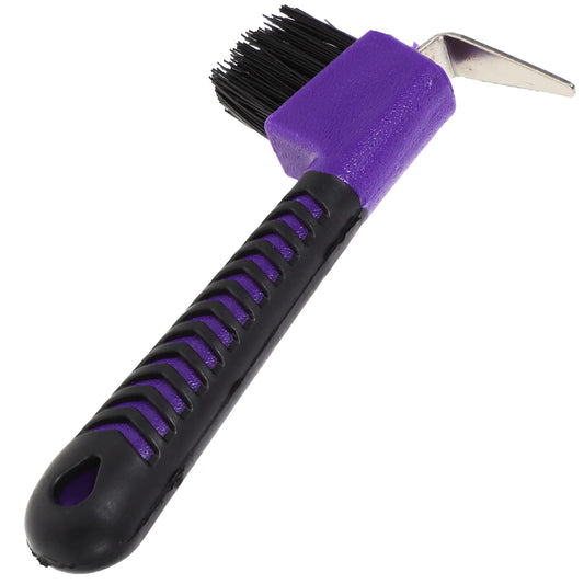 Stainless Steel Hoof Pick With Brush Handle For Horse Grooming And Hoof Care 1 Piece