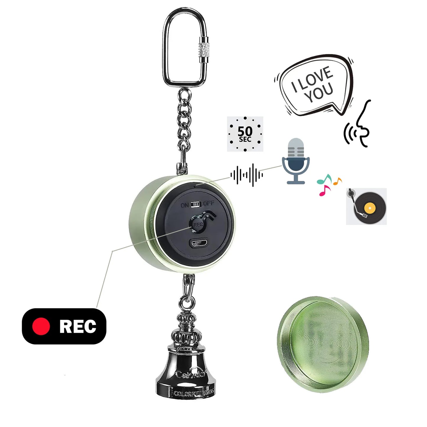 Parrot Toys to Teaching Training Bird Talking Coach Interactive Recording Playback Retell Electronic Voice Chewing Tearing  Bell
