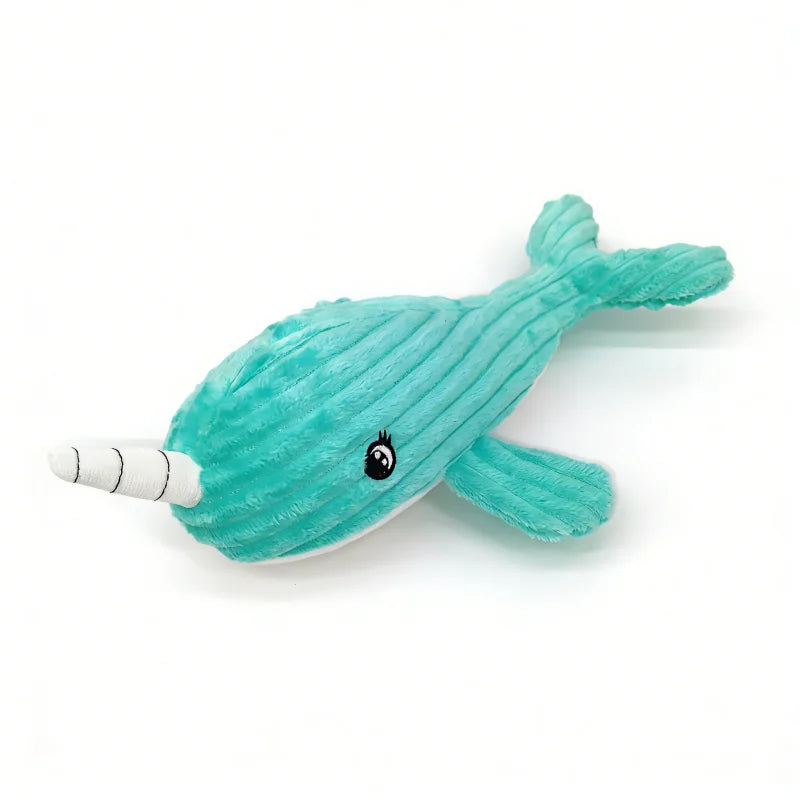 Pet Supplies Cute Animal Safe Dog Touch Toys Resistant Marine Animals Indestructible Plush Tooth Chew Dog Play Toy With Squeaker