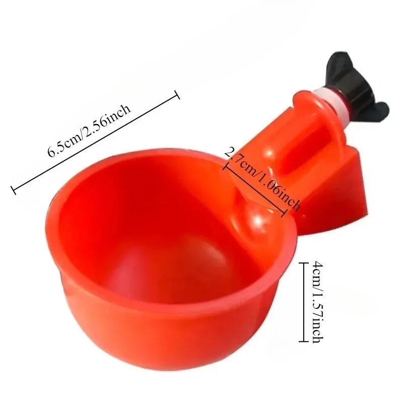 10/20 Pcs Chicken Drinking Bowl Poultry Automatic Water Dispenser Pigeon Small Chick Feeding Bowl Chicken Coop Water Dispenser
