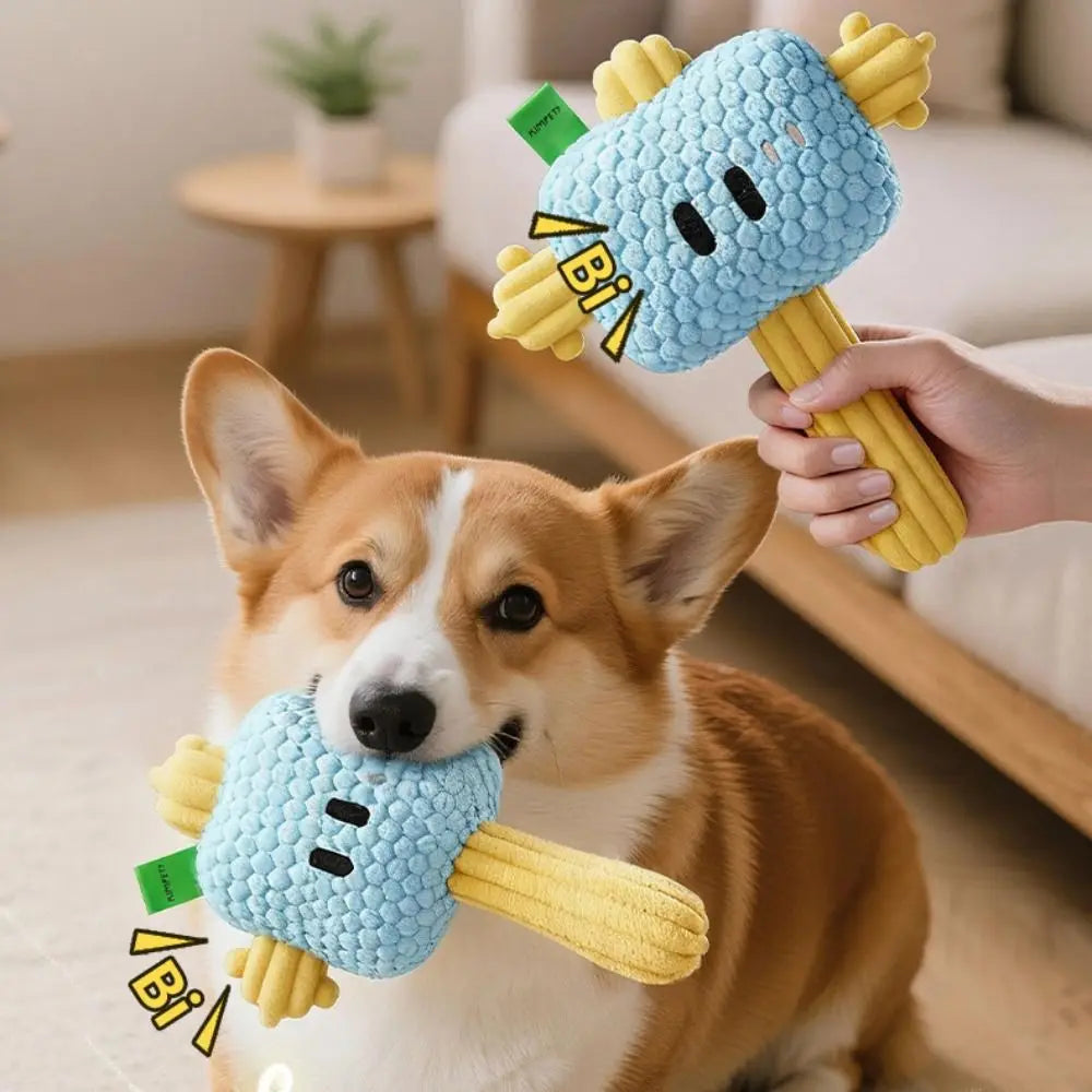 Pet Supplies Creative Hammer Dog Bite-resistant Soft Pet Squeaky Funny Wear-resistant Cleaning Tooth Chew Indoor Outdoor Use