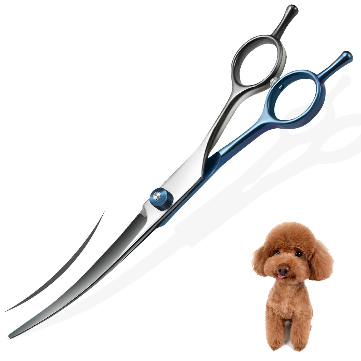 7.5" Professional Pet Curved Scissors Dog Curved Grooming Scissors For Dog&Cat Curved Shear As Dog Supplies Equipment