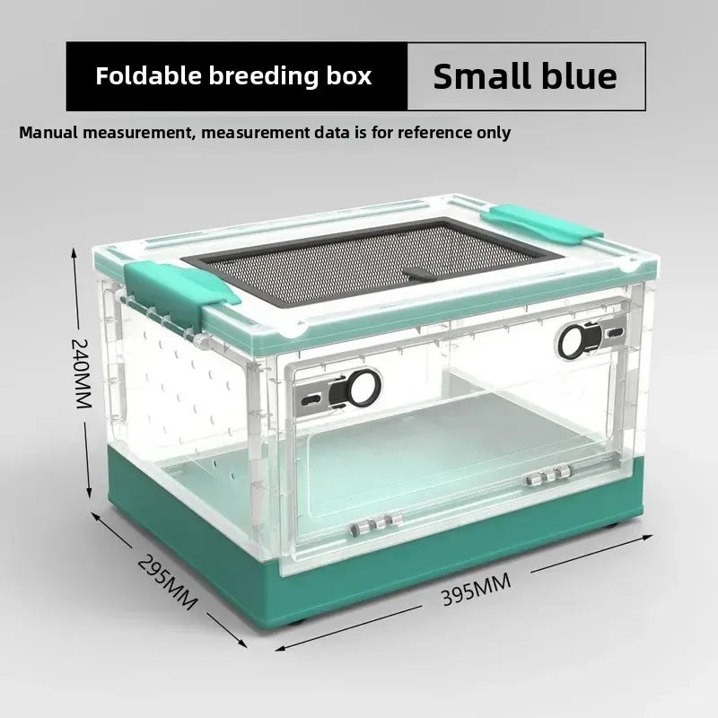 Transparent Reptile Breeding Enclosure Cage For Amphibians Bearded Dragon Plastic Feeding Box Habitat Box For Lizard
