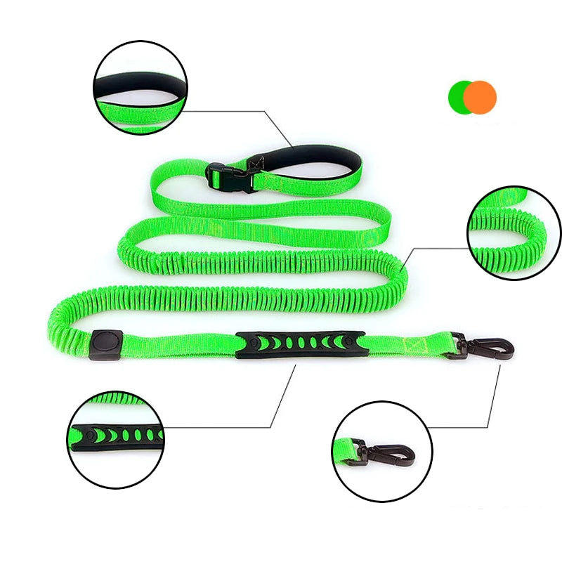 Hand Free Dog Leash for Pet Walking Reflective Leash with Dog leash Waist Belt Chest Strap Traction Rope Dog Accessories