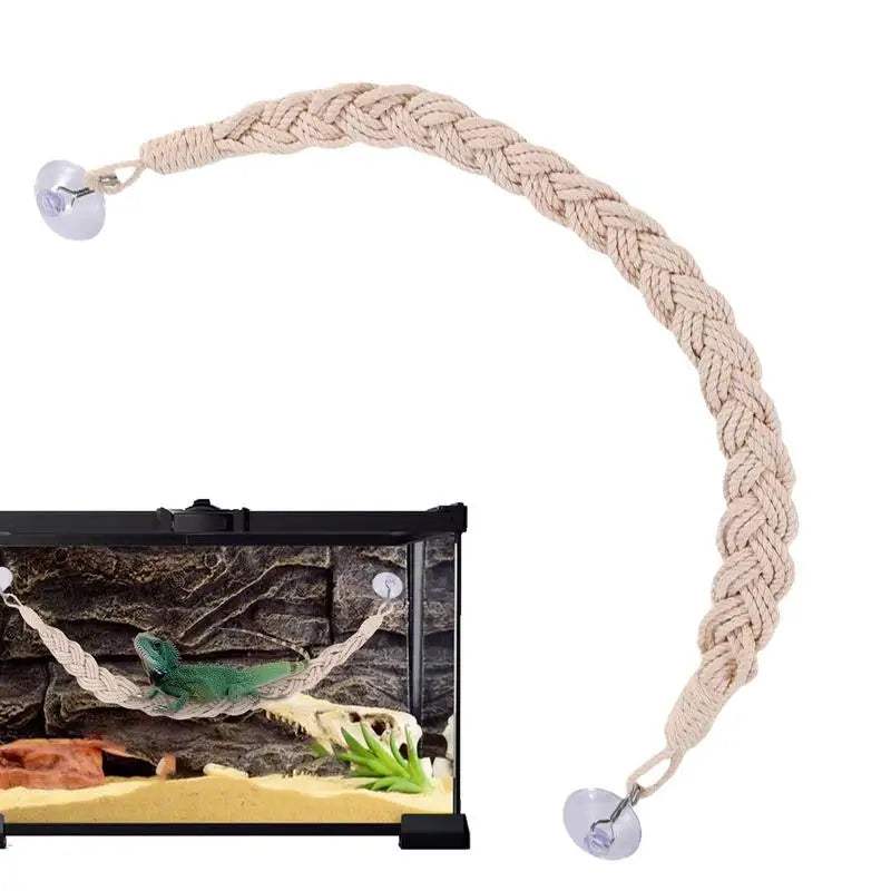 Hermit Crab Climbing Jute Rope Ladder Reptile Tank Terrarium Accessories Lizard Gecko Climbing Jute Rope Ladder Hermit Crab Toys