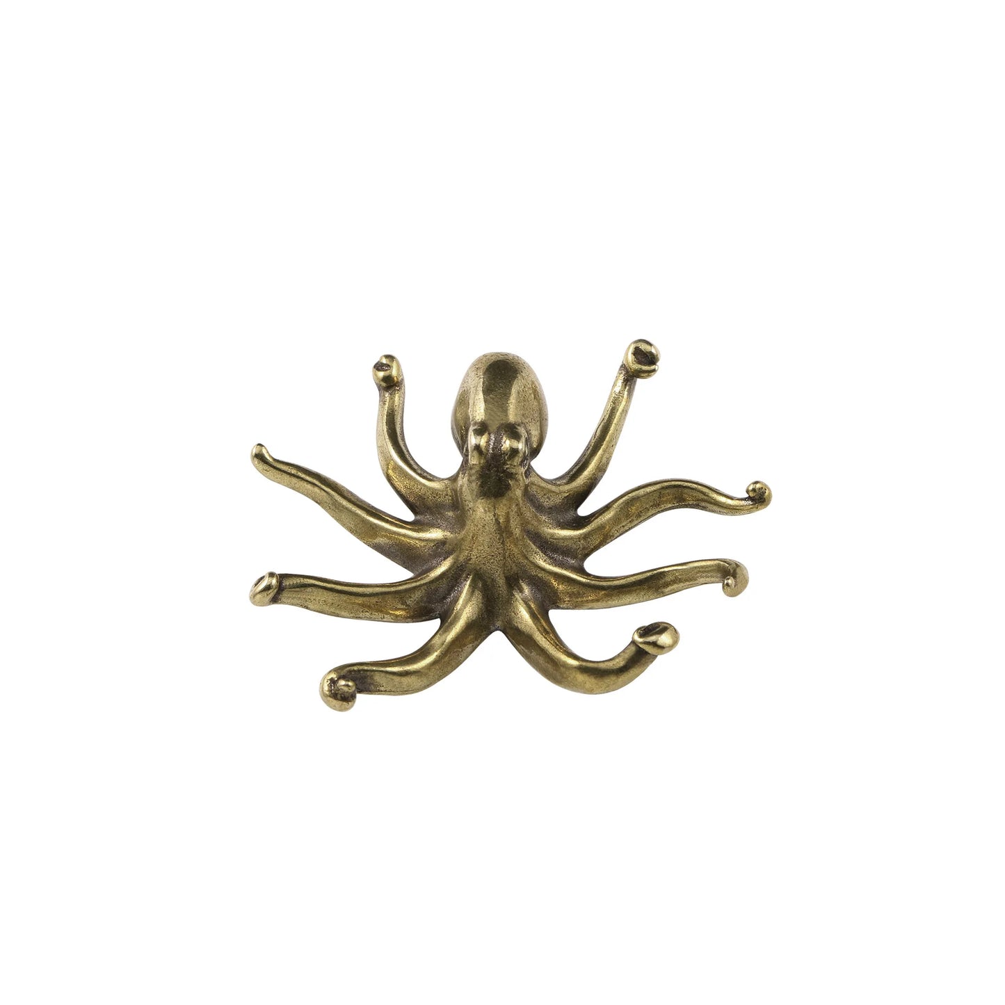 Brass Retro Octopus Cuttlefish Creative Marine Organism Office Desktop Ornament Accessories Small Tea Pet  Souvenir Gifts