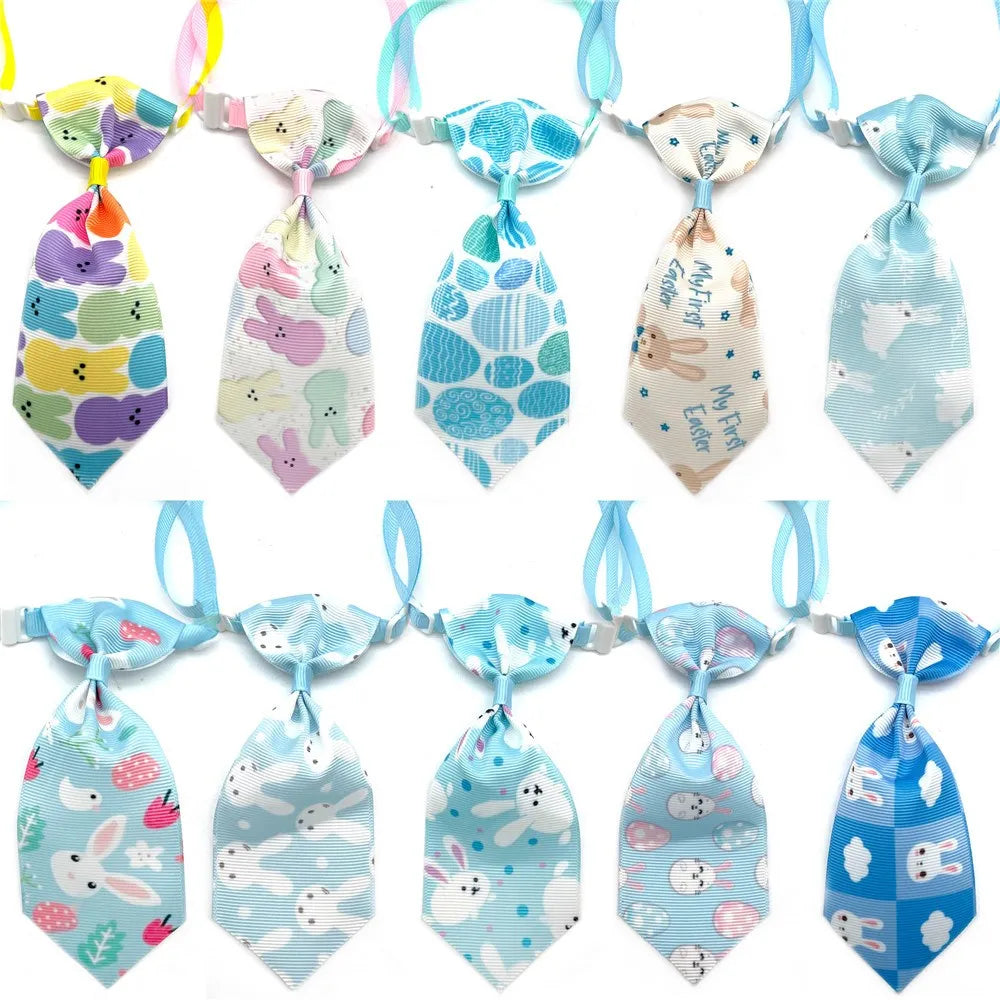 30/50pcs Pet Puppy Dog Bow Ties Easter Rabbit Style Small Dog Bow Tie Accessories Puppy Collars Adjustable Necktie Pet Supplies